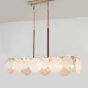 Loft Industry Modern - Leather&Glass Linear Chandelier